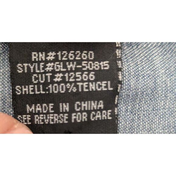 Velvet Heart Sleeveless Tiered Denim Tencel Dress M - Picture 3 of 6